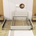 Latitude Run® Hamden Queen Size Platform Bed w/ Twin Size Trundle & Drawer Wood & /Upholstered/Linen in Brown | 43 H x 64.4 W x 86 D in | Wayfair