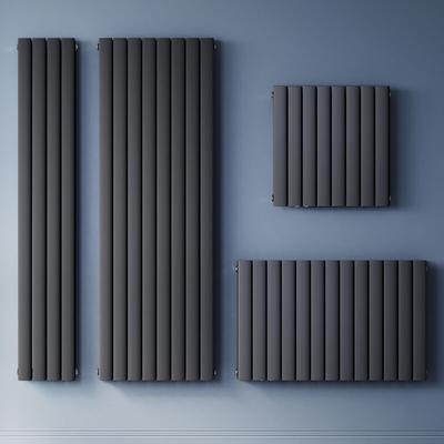Design Flachheizkörper Anthrazit Paneelheizkörper Vertikal/Horizontal,Einlagig/Doppellagig Image