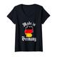 Damen Made In Germany Flagge Born In Germany Deutschland T-Shirt mit V-Ausschnitt