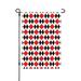 ZNDUO Red Kaleidoscope Diamond Pattern Garden Flag 12.5 x18 Double Sided Polyester Flag for Garden Farmhouse Patio Home Decor