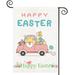 Happy Easter Day Garden Flag Double Sided 12 x 18 Inch Polyester Easter Garden Flag for Outdoor Yard & Home Decorations