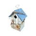 Banghong Bird House - Bird Houses for Outside Wooden Bird Feeders Outside Hanging Bird Nests for Home Garden butterfly and Flowers Welcome Decorative Hand-painted Birdhouse 7.8 Inch