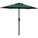 7.5 Ft Patio Umbrella with Push Button Tilt Crank and 6 Sturdy Ribs Outdoor Sunshade Canopy for Garden Deck Backyard Poolside Green Ã— 7.5 Ft