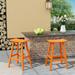 GARDEN 29 Inches Adirondack Plastic Outdoor Bar Stools (Set of 2) Orange