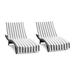 Arkwright California Cabana Chaise Lounge Covers - 100% Cotton Terry - 30 x 85 in. - (2 Pack) Grey