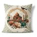 Mughal Splendor Indoor/Outdoor Pillow with Removable Cover in Brown 20x20