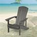 SANLUCE Recycled Plastic Weather Resistant Outdoor Patio Adirondack Chair in Charcoal Gray