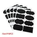 Spice Labels Stickers Waterproof Pantry Labels for Mason Jars Food Containers Spice Jars Storage Bins Bottles Kitchen Labels 72pcs (Black)