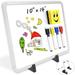 Small Dry Erase White Board 10 X 14 Magnetic Desktop Whiteboard Easel White Board with Colored Frame for Home School Kids Mini Portable Whiteboard with 4 Markers 1 Eraser 6 Smile Magnets F80238