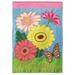 Dicksons M001094 29 x 42 in. Flag Double Applique Gerber Daisy Welcome Polyester - Large