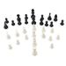 GoFJ 32Pcs/Set Black & White Plastic Medieval Chess Pieces Game Chessmen 65/75/95mm