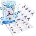 Luna Ice Gel Ice Packs - Dry Ice for Shipping Frozen Food Lunch Bags & Injuries - Reusable & Long-Lasting Cold Packs for Coolers Ice Bag for Shipping Frozen Food - Dry Ice Packs (12 Pack)
