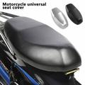 Retrok Motorcycle Seat Cover Universal Motorbike Seat Protector Cushion Elastic PU Leather Motorbike Seat Full Cover Waterproof Sunscreen Cover for Most Motorcycles