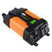 Modified Sine Inverter High Frequency 6000W Peak Power Inverter DC to AC Converter Car Power Inverter with 2.1A Dual USB Port Battery Clips Battery Capacity Display