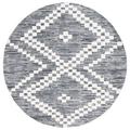 SAFAVIEH Alamo Burton Geometric Area Rug Charcoal/Ivory 6 7 x 6 7 Round