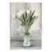 Stupell Farmhouse Distressed White Tulips Botanical & Floral Painting Wall Plaque Unframed Art Print Wall Art