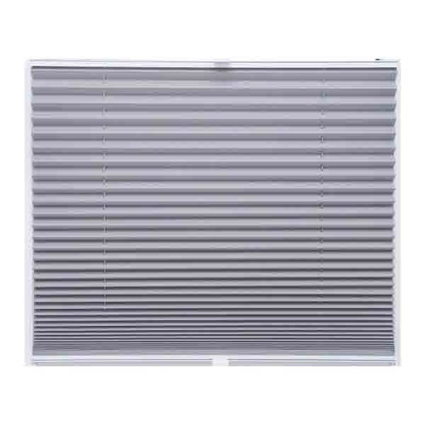 Thermo Black Out Plissee 95x100 cm hellgrau metallic 100% Verdunkelnd Image