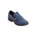 Extra Wide Width Women's The Aidan Flat by Comfortview in New Navy (Size 10 WW)