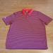 Adidas Shirts | Adidas Golf Polo 2xl Striped Pink Blue Mens Short Sleeve Button Up | Color: Blue/Pink | Size: Xxl