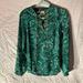 Michael Kors Tops | Michael Kors Green Paisley Print Blouse | Color: Green | Size: S