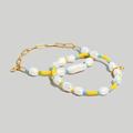 Madewell Jewelry | Madewell Two - Pack Freshwater Pearl Seed Bead Bracelet Set | Color: Blue/Yellow | Size: Os