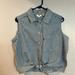 Levi's Tops | Levi’s Button Down, Tie Front, Sleeveless Top - Nwt - Size L | Color: Blue/White | Size: L