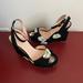 Kate Spade Shoes | Kate Spade Dellie Daisy Platform Wedge Sandals | Color: Black/White | Size: 8