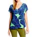 Lilly Pulitzer Tops | Lilly Pulitzer Asher Silk Top In Under The Palms | Color: Blue/Green | Size: Xl