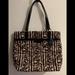 Coach Bags | Coach Tan/Brown Animal Print Material Tote With Black Trim | Color: Black/Brown/Tan | Size: Os