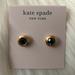 Kate Spade Jewelry | Kate Spade On The Dot Round Bezel Stud Earrings In Montana Sky/Gold | Color: Blue/Gold | Size: Os