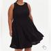 Torrid Dresses | Like New Condition- Little Black Crepe Twist Lace Back Skater Dress | Color: Black | Size: 1x