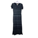 Michael Kors Dresses | Michael Kors Mk Black Gray Striped T-Shirt Dress Size Xs | Color: Black/Gray | Size: Xs
