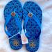 Tory Burch Shoes | $98|Tory Burch Size 7 Flip-Flops | Color: Blue/Gold | Size: 7