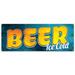 Beer Ice Cold | 36 X 96 Banner | Outdoor Vinyl Sign With Grommets | Craft Brew Bar Advertising Displays | Made in The USA