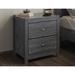 Rustic Style 2-Drawers Nightstand, Superior Top Bedside Table, End Table for Living Room Bedroom Assembled with Solid Wood