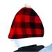 Christmas Car Seat Headrest Cover | Buffalo Plaid Red Black Santa Claus Hat Head Rest Cover | Christmas Interior Accessories Car Decorations for Holiday