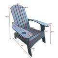 Adirondack Chair with Cup Holder Patio Chair with An Hole To Hold Umbrella On The Arm All Weather Resistant Wood Fire Pit Chair Bench Chair Camping Chair for Porch Garden Backyard Deck