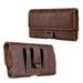 Luxmo Belt Holster for Motorola Moto G Stylus 4G 2023 Case - Horizontal PU Leather [2 Card Slots] Phone Carrying Case Pouch with Magnetic Closure (Fits with Cases) with LED Flashlight - Brown