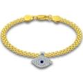 Giani Bernini Jewelry | Giani Bernini Cubic Zirconia Evil Eye Charm Bismark Chain Bracelet | Color: Gold/Silver | Size: 7.25/Yellow