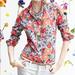 Anthropologie Tops | Anthropologie Hd In Paris Hanalei Button Down Shirt Floral | Color: Blue/Red | Size: 2