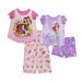 Disney Pajamas | Disney Princess Kids' 4-Piece Pj Set | Color: Pink/Purple | Size: Various