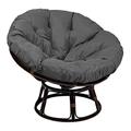 Classic Accessories 60-541-040801-EC Montlake Water-Resistant 50 Inch, Light Charcoal Papasan Cushion, 42"-50" DIA