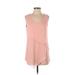 Nina Leonard Sleeveless Blouse: Pink Tops - Women's Size Small