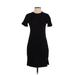 Athleta Cocktail Dress - Sheath Crew Neck Short sleeves: Black Print Dresses - Women's Size 2X-Small