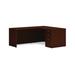 HON Mod L-Desk w/ Single Pedestal Wood/Metal in Black/Brown | 29 H x 60 W x 72 D in | Wayfair HLPL6072LDESK1BBFTM1