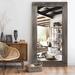Trent Austin Design® Mateus Distressed Solid Wood Full Length Mirror Metal in Gray/Black | 71 H x 32 W x 2.4 D in | Wayfair