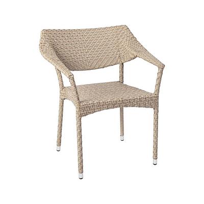 Flash Furniture TT-TT002-NAT-GG Jace Indoor/Outdoor Stackable Patio Chair - Rattan/Wicker, Natural