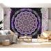 Bungalow Rose Peel & Stick Mandala Wall Mural - Stained Glass Mandala - Removable Wall Decals Vinyl | 96 W in | Wayfair