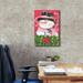 The Holiday Aisle® Epic Graffiti 'Snowman Poinsettia' By Lisa Kenned Snowman Poinsettia by - Wrapped Canvas Print Canvas in Red | Wayfair