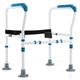 Costway Toilet Safety Rail with Adjustable Height for Elderly-Blue